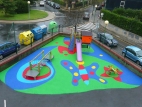 Suelo de caucho para parques infantiles