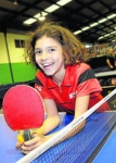 Una maestra de las mesas de ping-pong