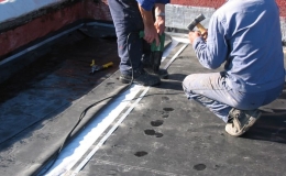 Impermeabilización con láminas EPDM anclado