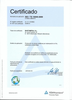 CERTIFICACIÓN ISO /TS 16949