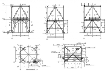 Estructura metálica para un soporte de silo