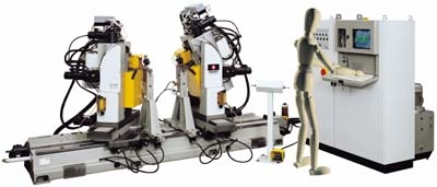 MATCH Retestadora, fresadora, taladradora de dos cabezales.